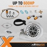GT35 GT3582 Universal Turbo Charger with Oil Line Kit