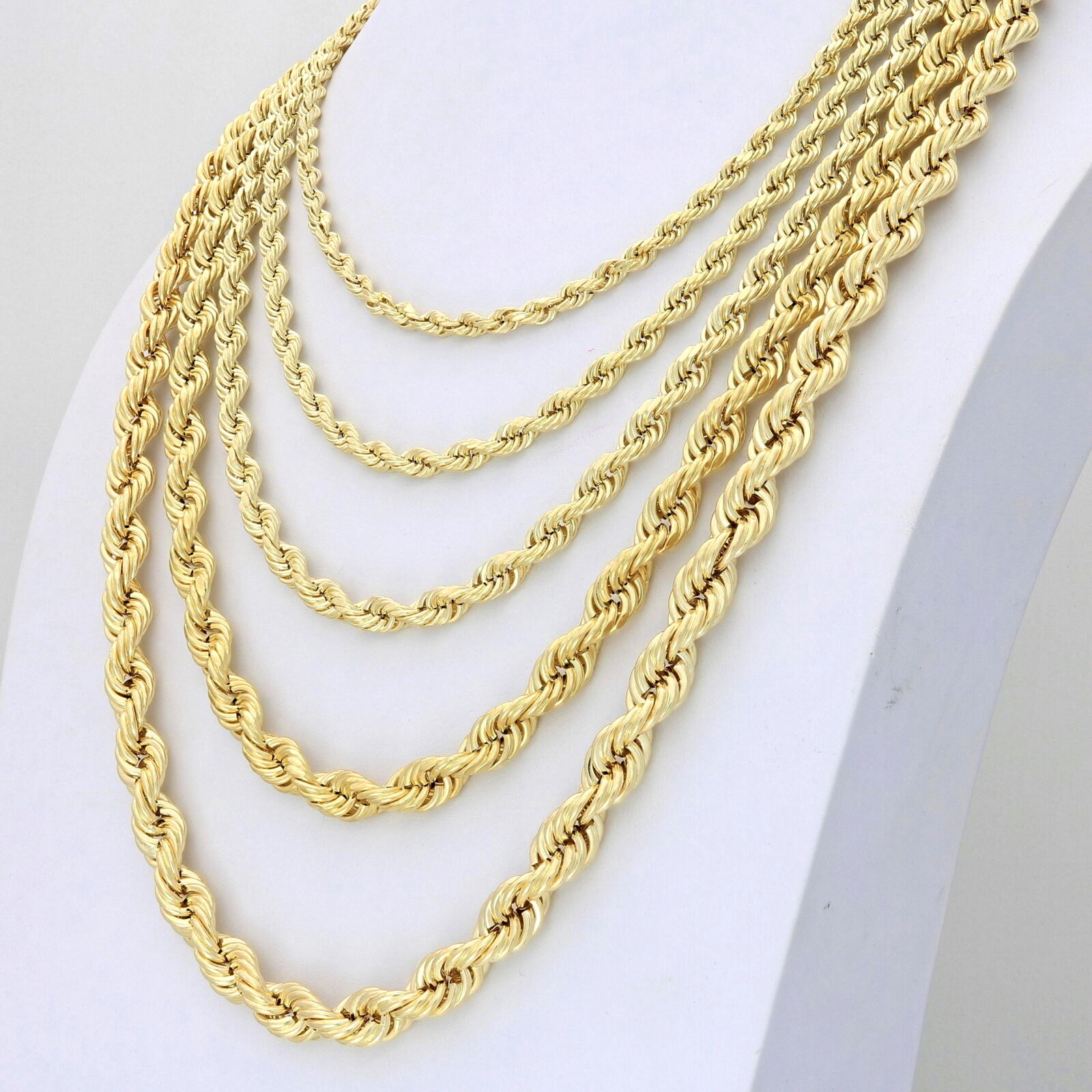 10K Yellow Gold Rope Chain Necklace or Bracelet