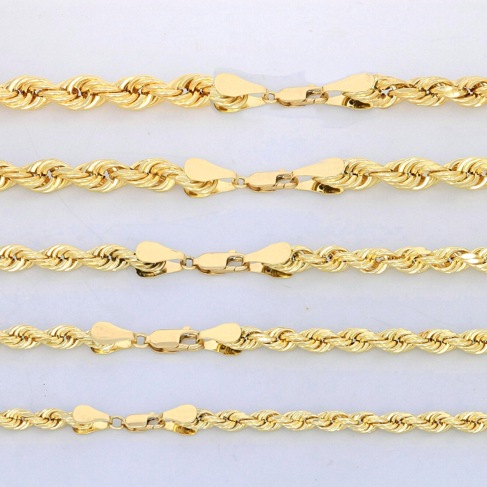 10K Yellow Gold Rope Chain Necklace or Bracelet