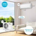 Ductless Mini-Split Heat Pump Air Conditioner 12000 BTU