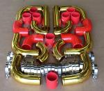 Gold Aluminum 12x Turbo Intercooler Piping Kit