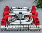 3" Universal Aluminum Turbo Intercooler Pipe Kit Red
