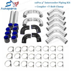 3" Aluminum Turbo Intercooler Piping Kit with Hoses