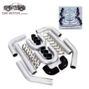 12pcs Turbo Intercooler Aluminum Piping Kit Black