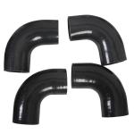 12pcs Turbo Intercooler Aluminum Piping Kit Black