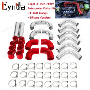 76mm Aluminum Turbo Intercooler Piping Kit with Hose