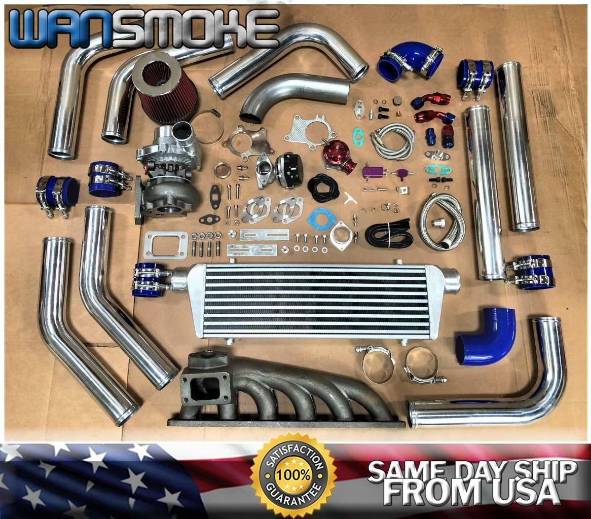 BMW E36 E46 Turbo Kit with Intercooler - Blue