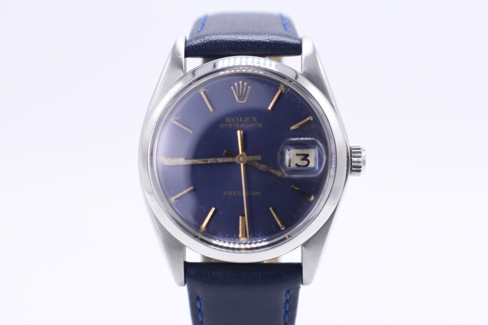 Vintage Rolex Precision Oysterdate 6694 Steel Manual Mens Watch
