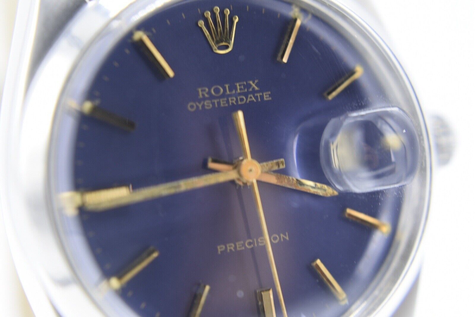 Vintage Rolex Precision Oysterdate 6694 Steel Manual Mens Watch
