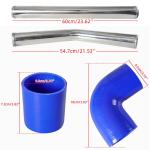 2.5" Aluminum Turbo Intercooler Pipe Kit with Hose