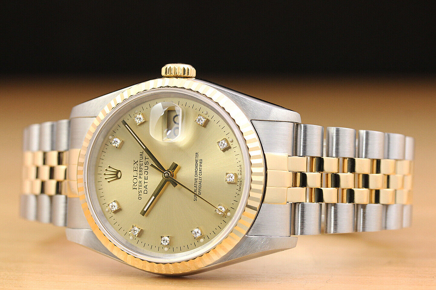 Mens Rolex Datejust 16233 with Diamond Dial