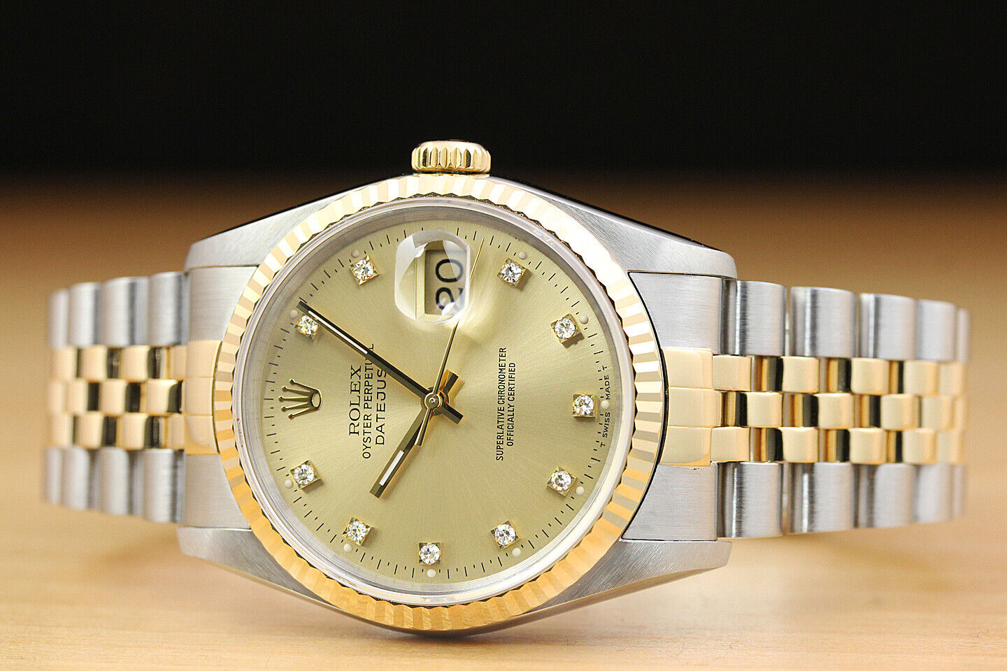 Mens Rolex Datejust 16233 with Diamond Dial