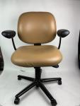 Herman Miller Brown Leather Rolling Office Chair