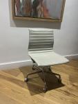Eames Aluminum Group Grey Leather Desk Chair