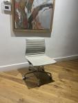 Eames Aluminum Group Grey Leather Desk Chair