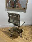 Eames Aluminum Group Grey Leather Desk Chair