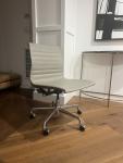 Eames Aluminum Group Grey Leather Desk Chair