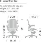Herman Miller Aeron Office Chair - Size C, Graphite