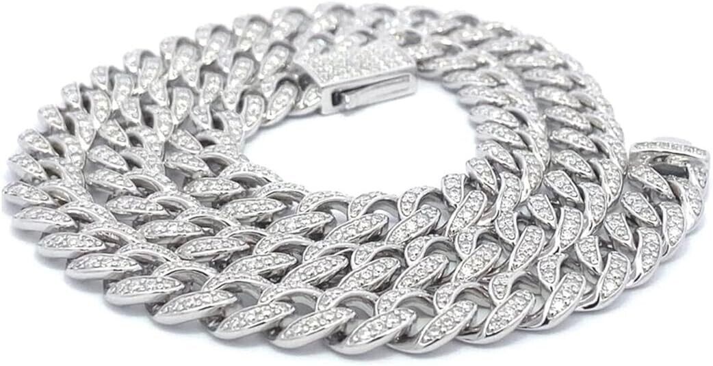 22" Real Miami Cuban Link Sterling Silver Necklace