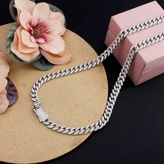 22" Real Miami Cuban Link Sterling Silver Necklace