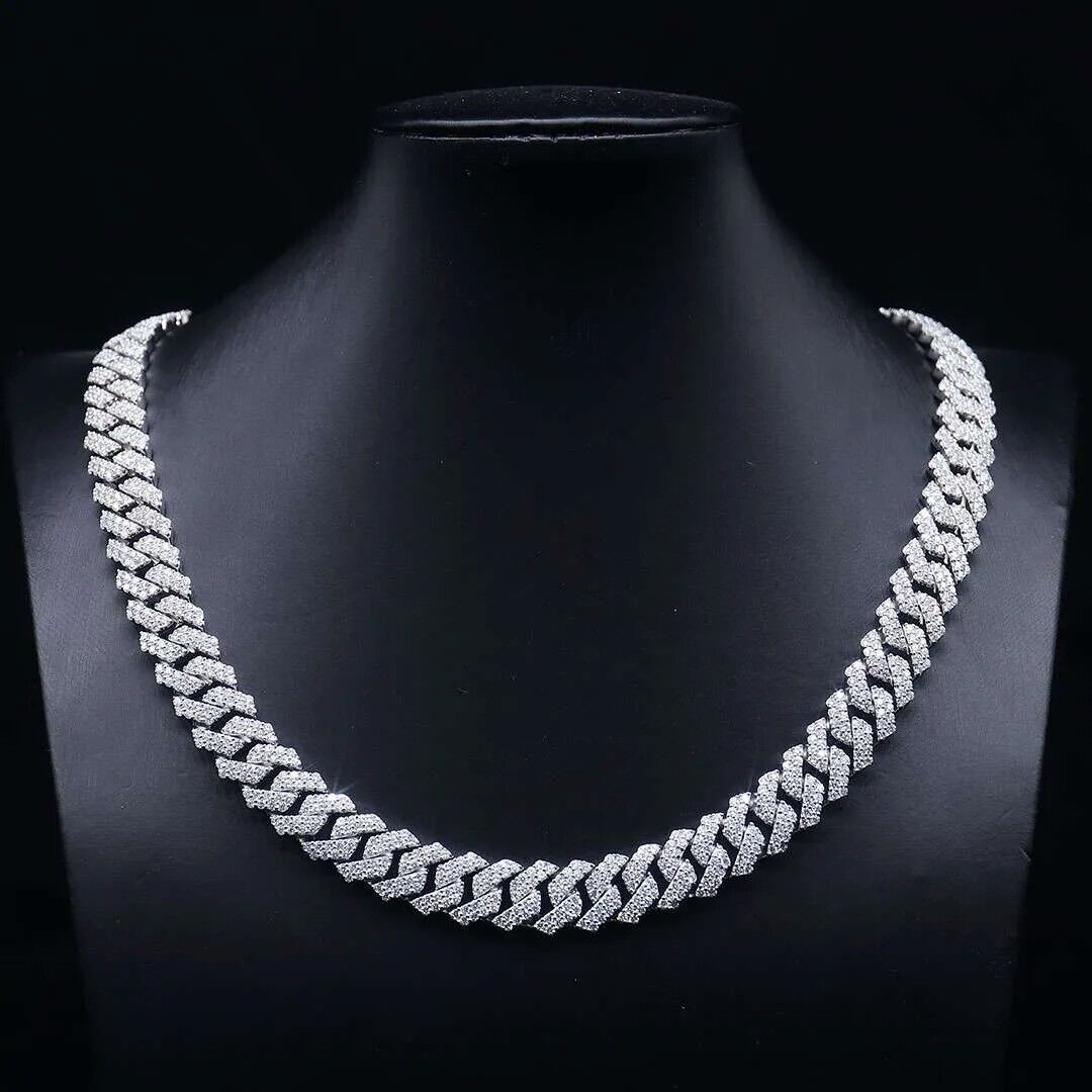Real Moissanite Cuban Link Chain - Hip Hop VIP