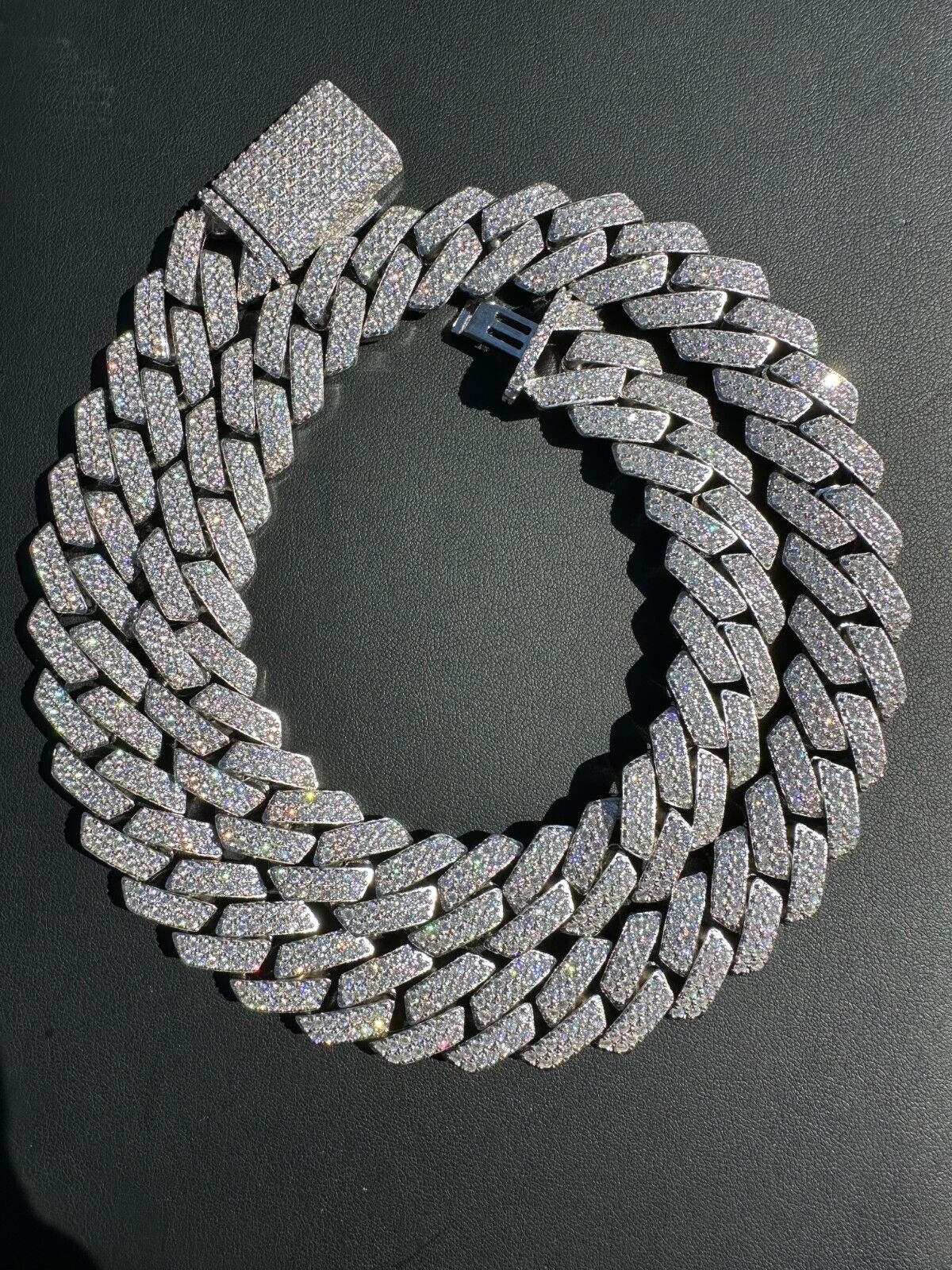 Iced Hip Hop 925 Silver Miami Cuban Link Necklace