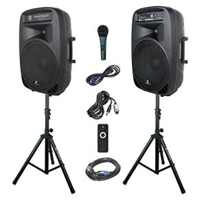PRORECK Party 15 Portable 2000 Watt PA Speaker Set
