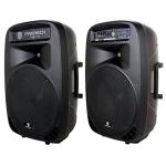 PRORECK Party 15 Portable 2000 Watt PA Speaker Set
