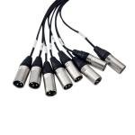 Proreck 8-Channel XLR Combo Snake Cable 10 ft