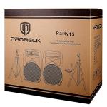PRORECK Party 15 Portable 2000 Watt PA Speaker Set