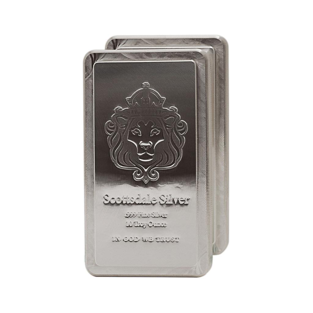 2 x 10oz Scottsdale STACKER® Silver Bars #A248