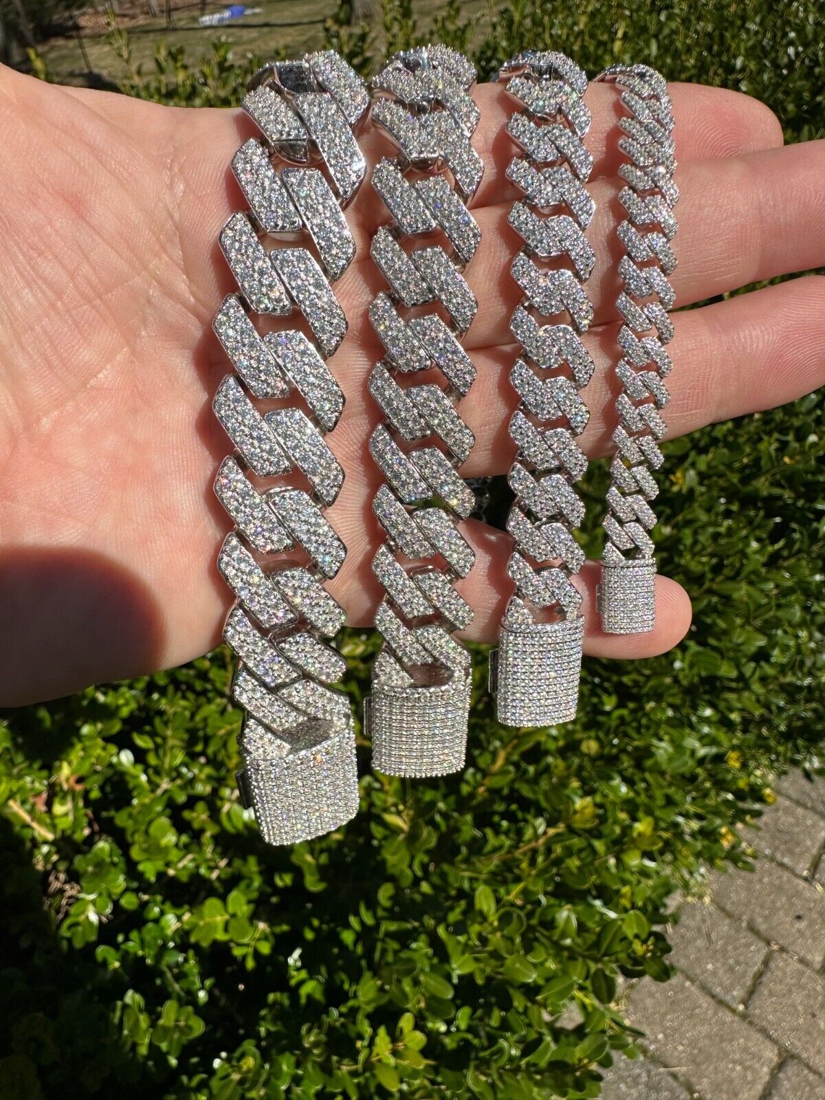 Iced Hip Hop 925 Silver Miami Cuban Link Necklace