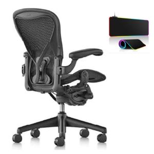 Herman Miller Aeron Chair Size B with LED Mouse Pad