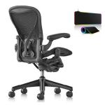 Herman Miller Aeron Chair Size B with LED Mouse Pad