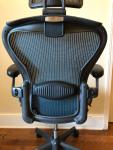 Herman Miller Aeron Chair with Headrest - Turquoise Size B