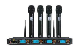 PRORECK MX44 4-Channel UHF Wireless Microphone System