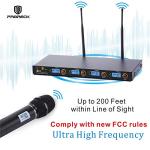 PRORECK MX44 4-Channel UHF Wireless Microphone System