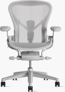 Herman Miller Aeron Chair - Size B, Mineral