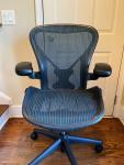 Herman Miller Aeron Chair with Posturefit - Turquoise