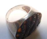 Vintage Sterling Silver Tigers Eye Swirl Ring