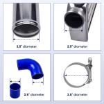 Universal Aluminum Turbo Intercooler Kit with Pipes