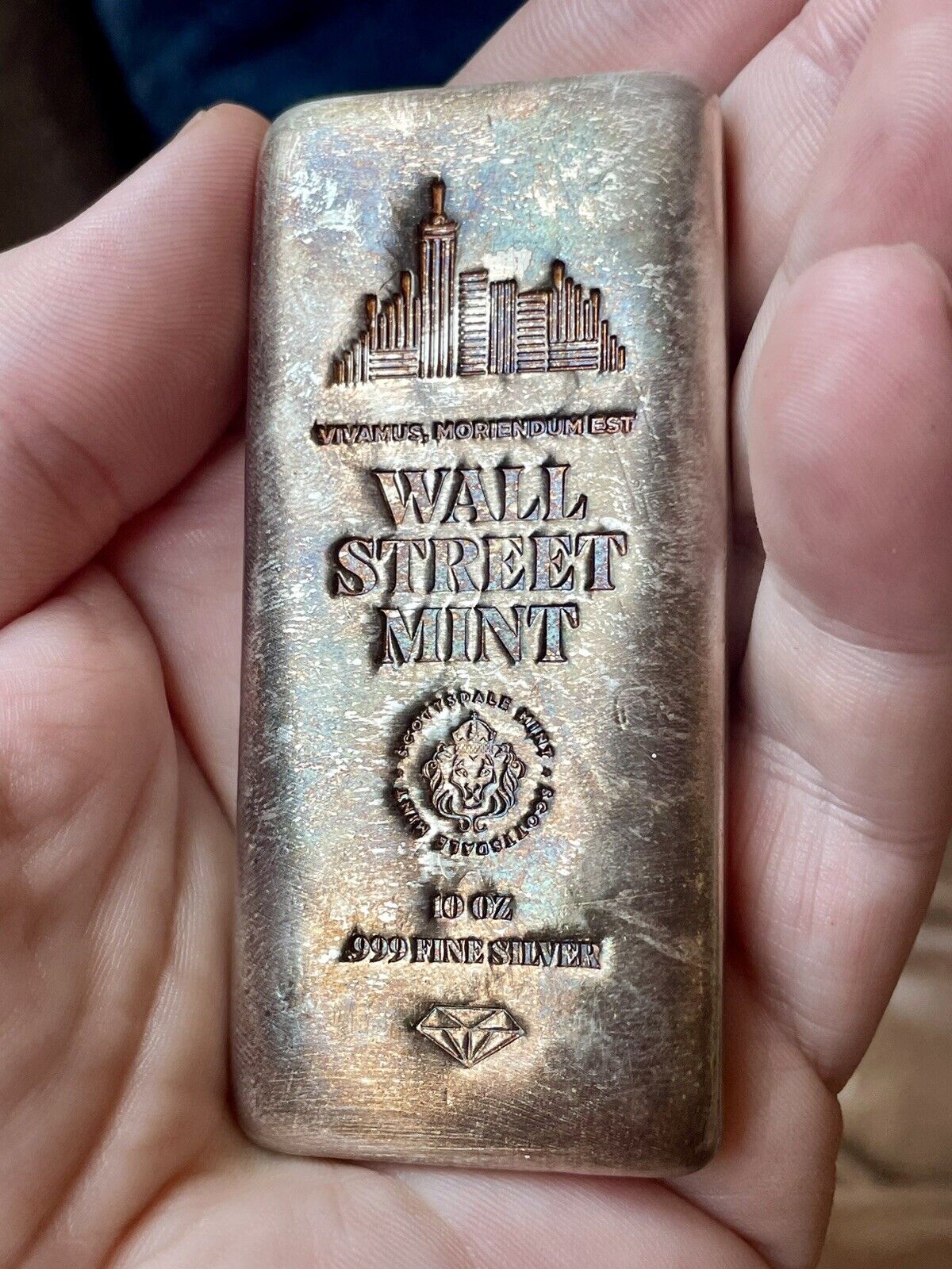 SCOTTSDALE Revival WALL STREET 10 oz Silver Bar