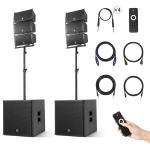 PRORECK 8000W DJ Powered PA Speaker System