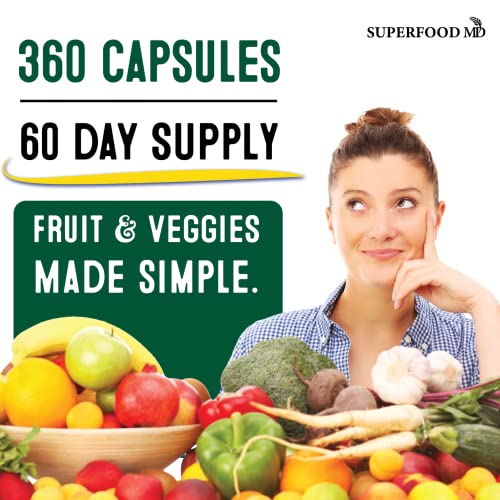 360 Capsules Superfood Fruit & Veggie Supplement