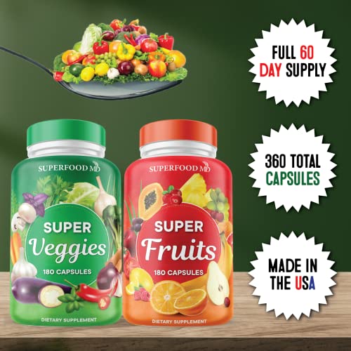 360 Capsules Superfood Fruit & Veggie Supplement