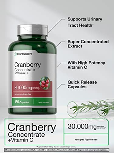 Triple Strength Cranberry Vitamin C Capsules - 150 ct