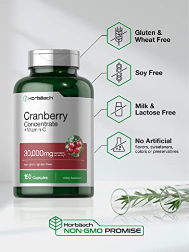 Triple Strength Cranberry Vitamin C Capsules - 150 ct