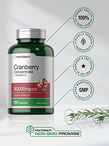 Triple Strength Cranberry Vitamin C Capsules - 150 ct