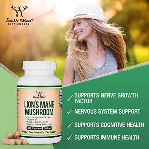 Double Wood's Lions Mane Mushroom Capsules - 2 Months