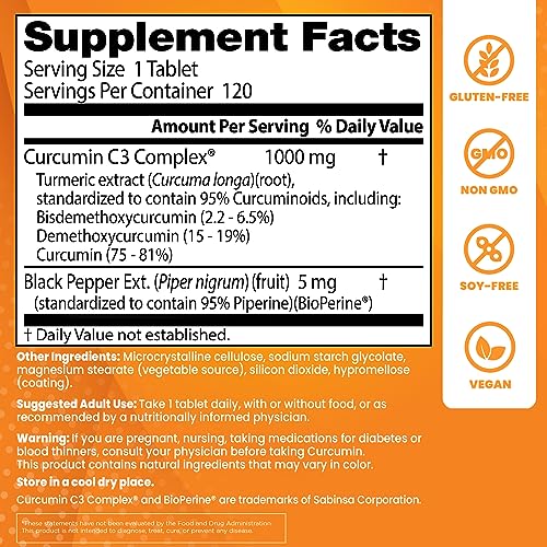 Curcumin Joint Support Tablets Non-GMO 120ct